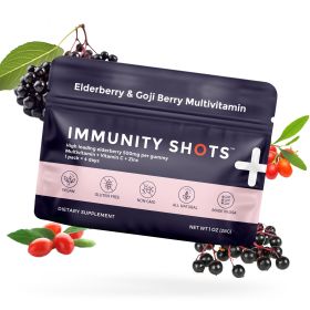 Elderberry & Goji Berry Immunity Shots Gummy Vitams | 12-Pack