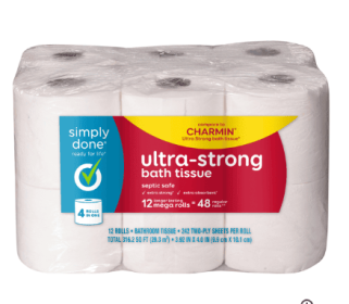 Simply Done Bath Tissue, Ultra-Strong, Mega, 2 Ply