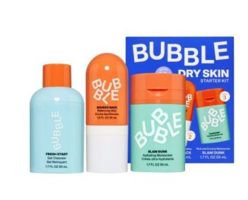 Bubble Skincare 3-Step Hydrating Routine Bundle, for Normal to Dry Skin, Unisex, Set of 3