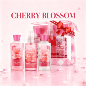3-piece Set Japanese Cherry Blossom Spa Set With Natural Extracts-Shower Gel, Body Lotion, Body Mist, Bath And Body Gift Set For Women And Girls, (Option: Japanese Cherry Blossom)